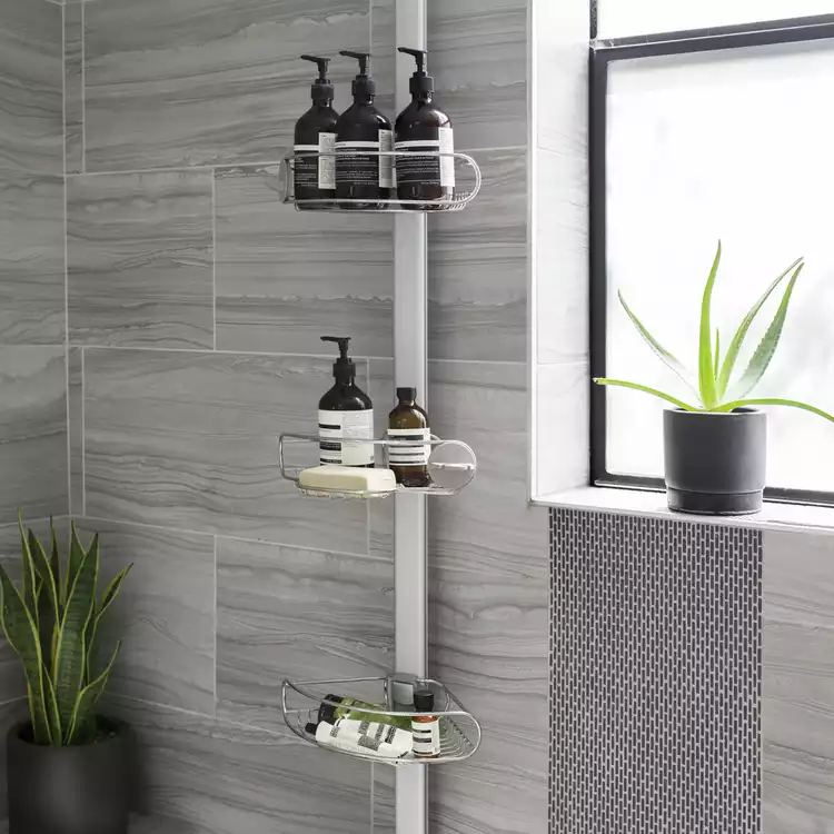 Simplehuman Large Tension Shower Caddy - Stainless Steel