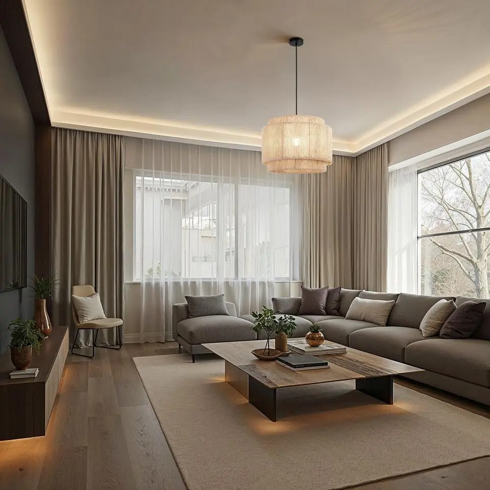 tectake Hanglamp Lignea Lux van jute in boho-stijl, 40W, Natuur