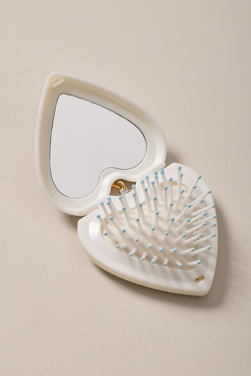 Heart Shaped Hairbrush Keychain