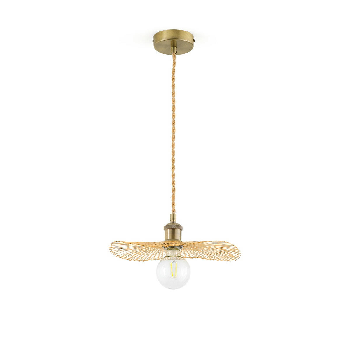 Suspension en bambou aérienne Ø30 cm, Ezia