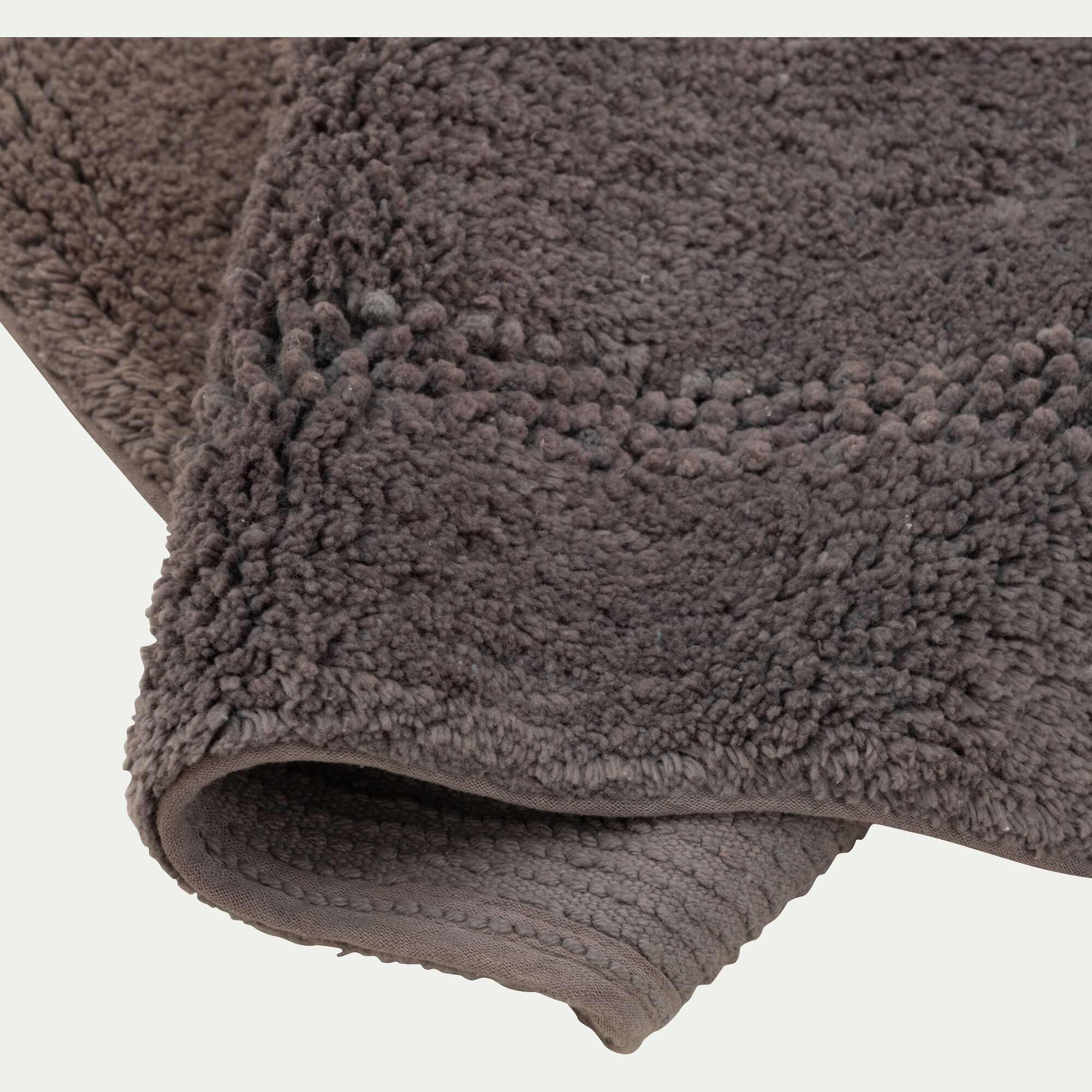 LOUCETA - Tapis de bain en coton 50x80cm - gris restanque