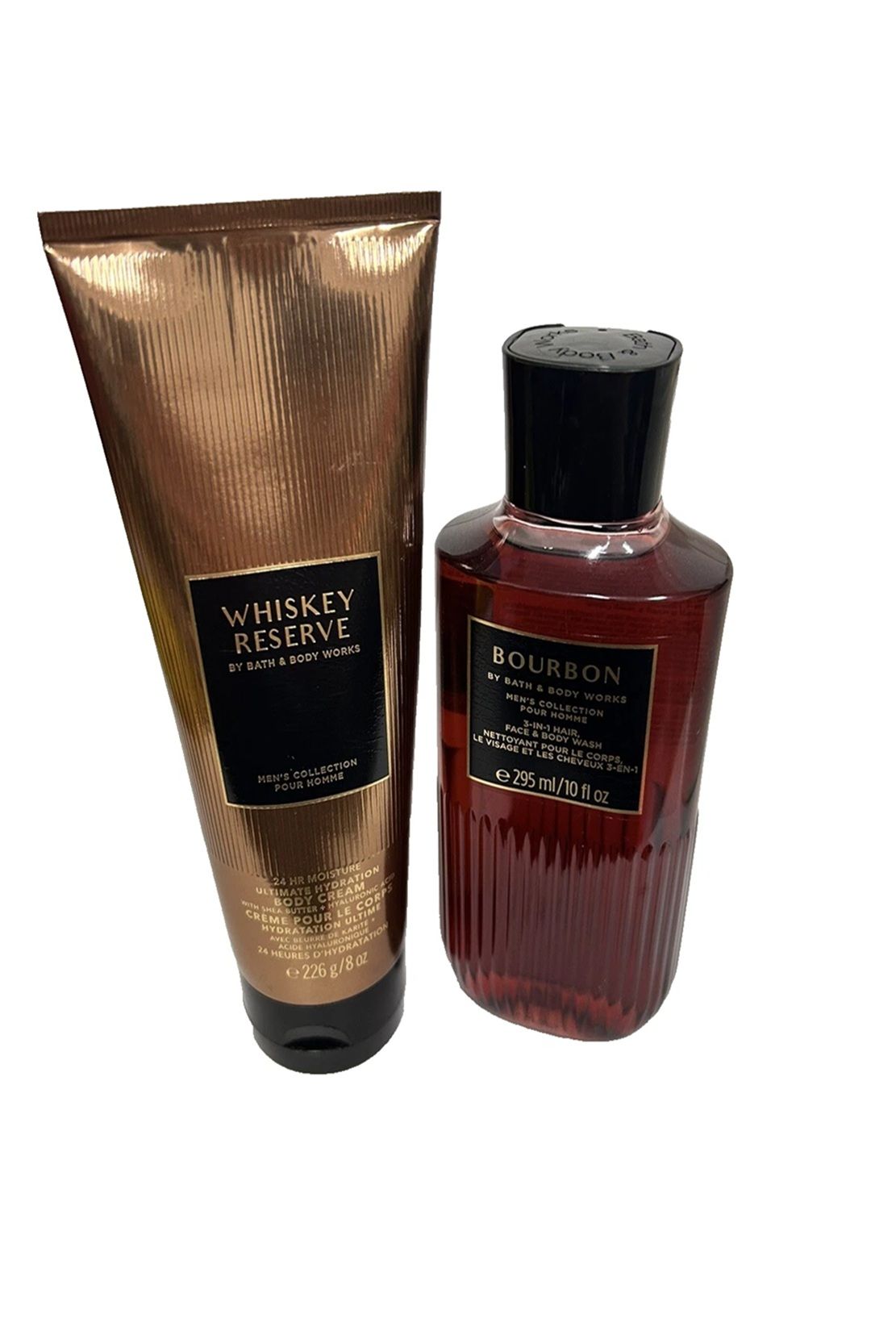 Bath & Body Works Whiskey Reserve Body Cream 226g & Bourbon Wash 295ml