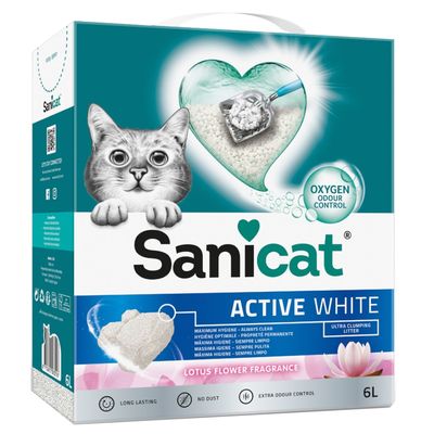 Sanicat Active White Lotus Flower Clumping Litter