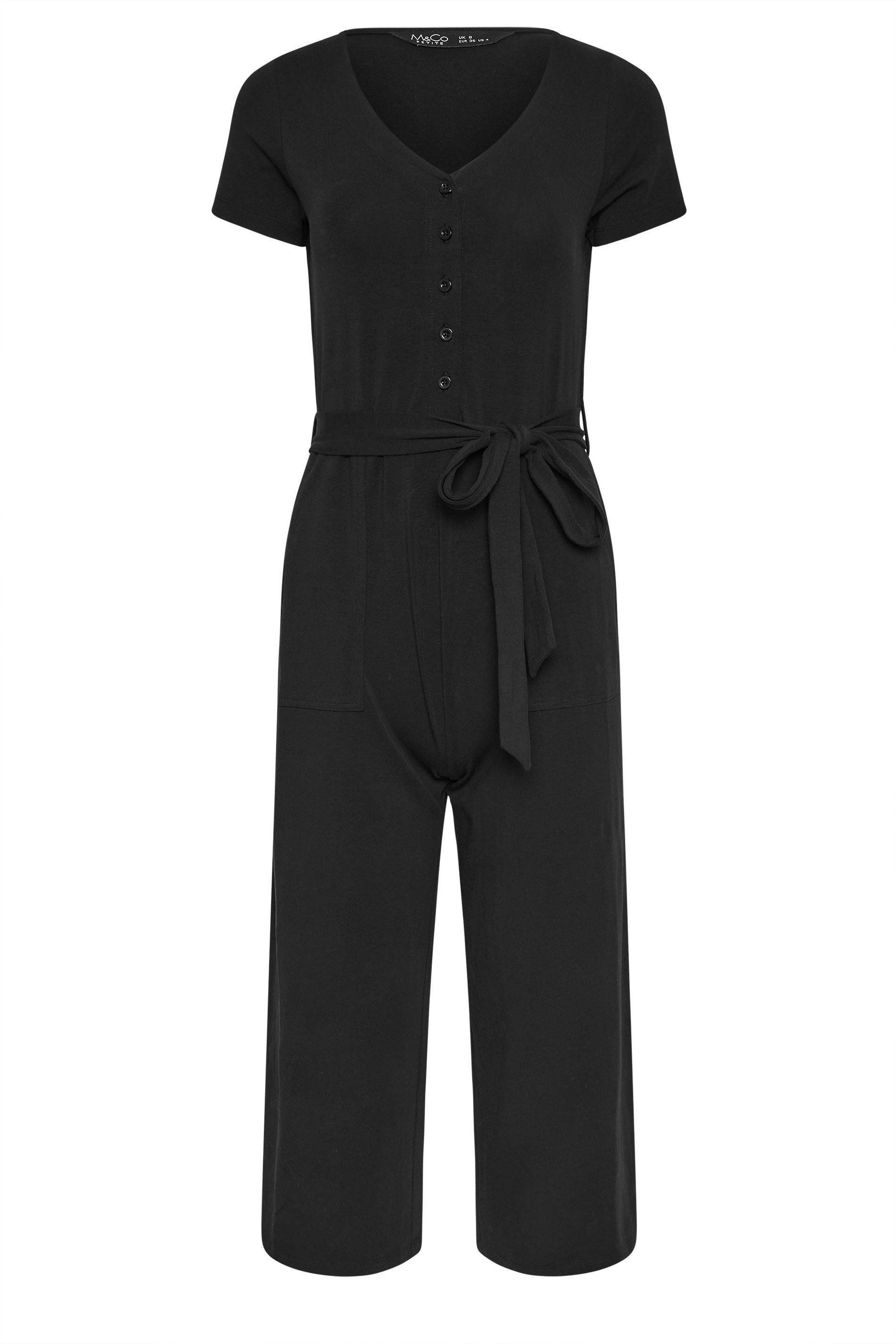 M&Co Petite Tie Waist Jumpsuit