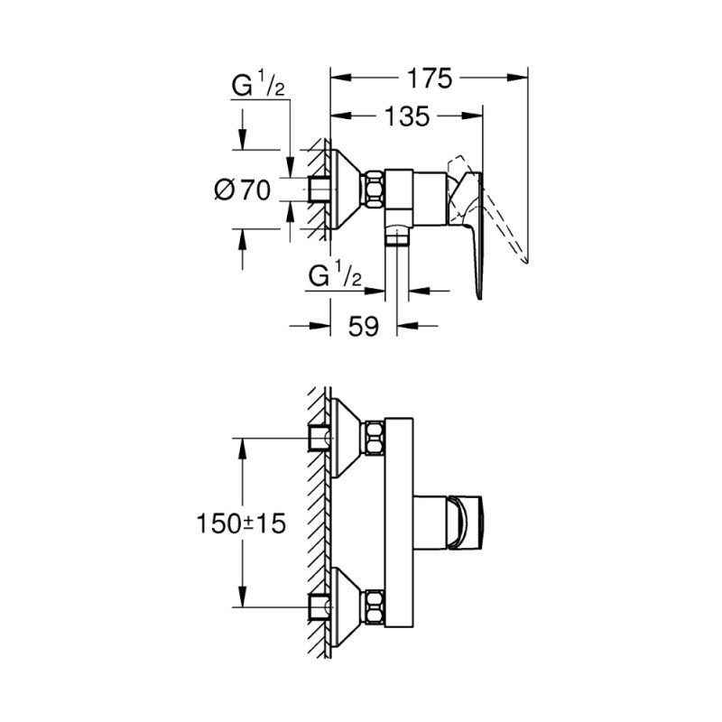 Mitigeur de douche Start Edge chrome GROHE