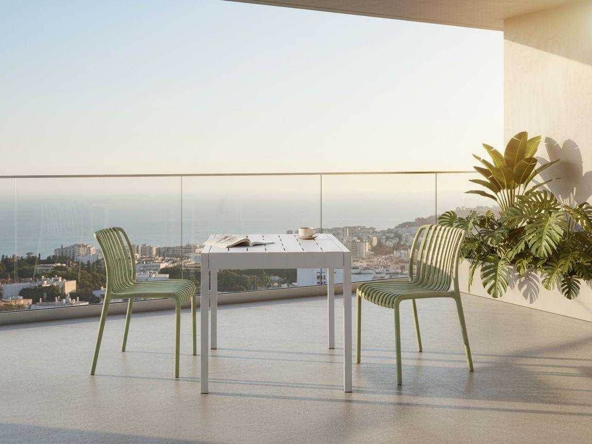 Garden Dining Table BARTICA 81 cm 84 cm Grey