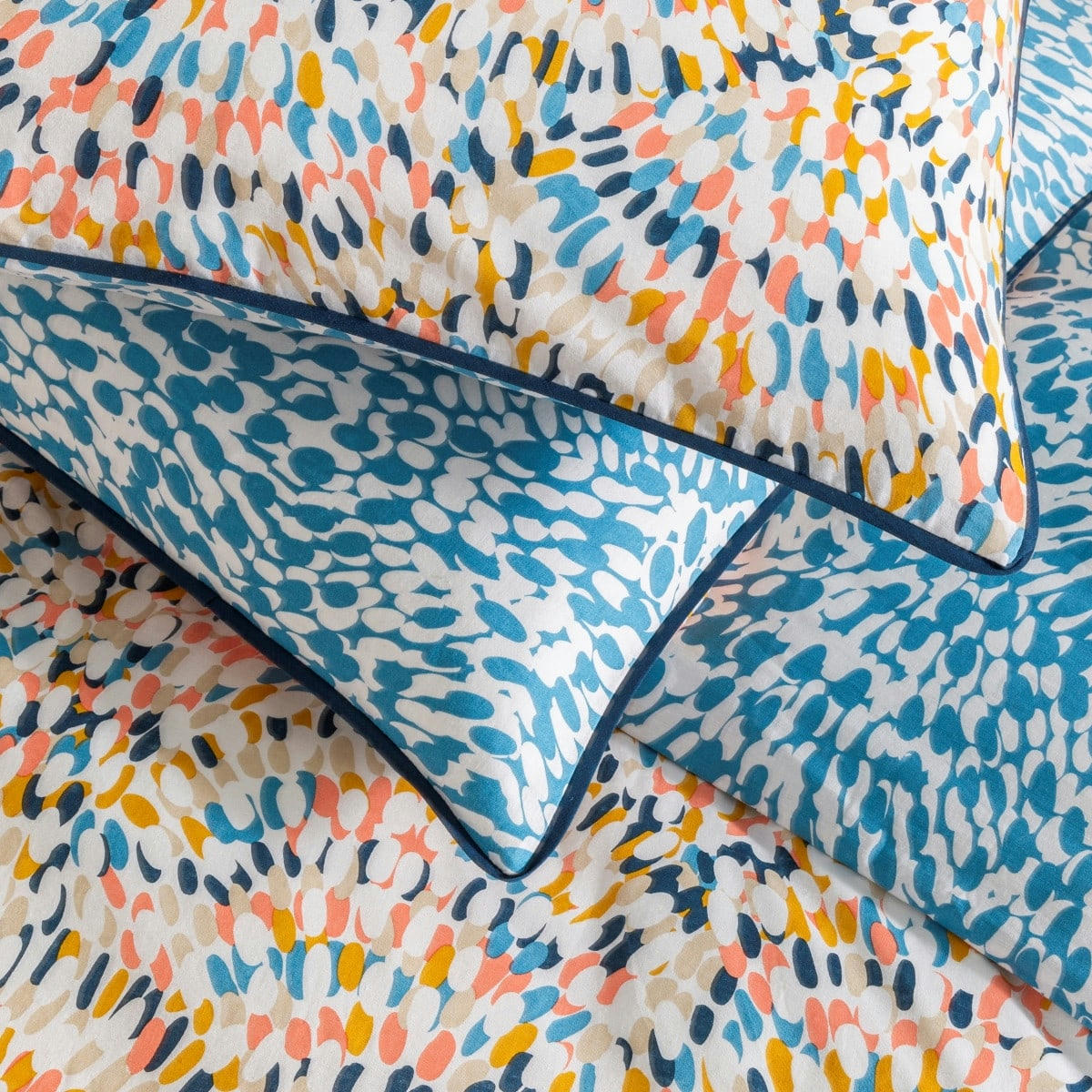 ORIANE - Parure de lit 2 personnes coton  imprimé multico 240x220cm