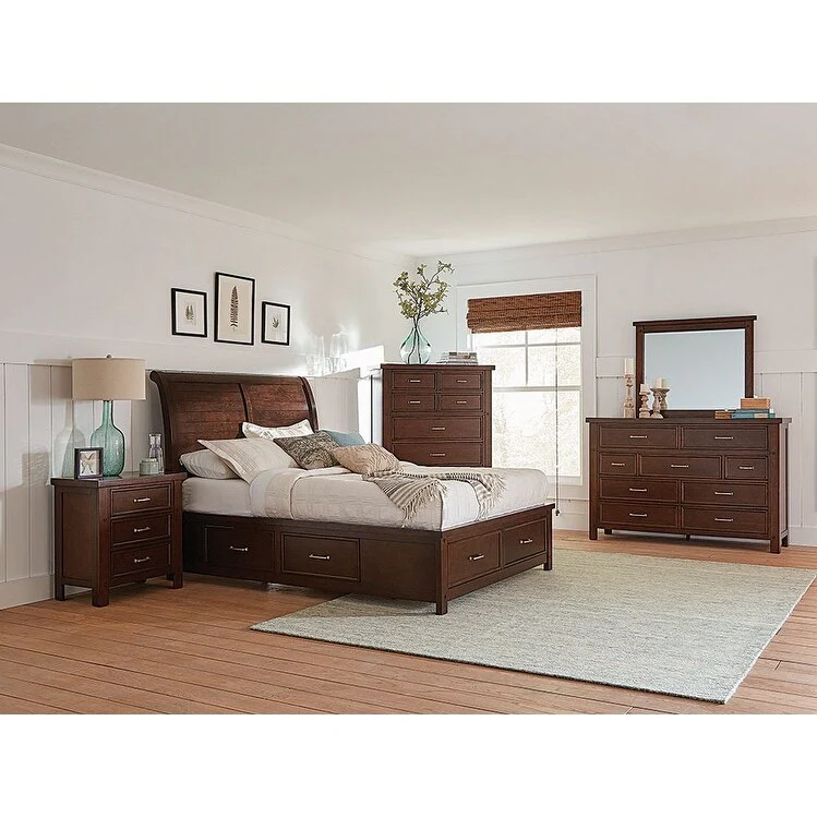 Coaster Furniture Barstow 4-Piece Storage Bedroom Set Pinot Noir