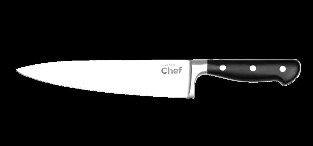 MASTER Chef Edgekeeper Stainless Steel Chef's Knife with Sharpening Sheath, 8-in