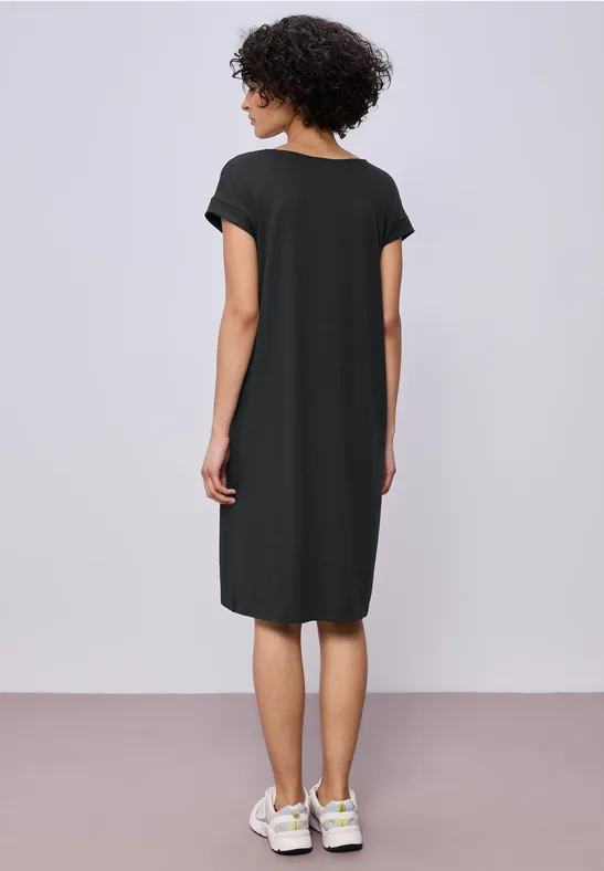 Knielanges Kleid aus Jersey