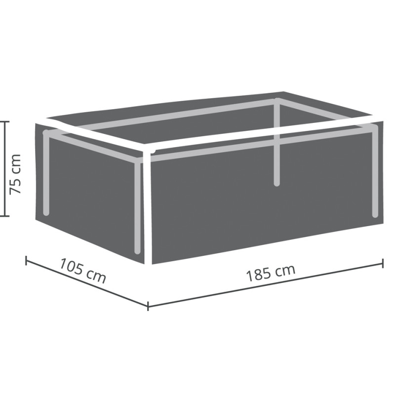 Housse pour table de jardin rectangulaire 185 x 105 x 75 cm PEREL