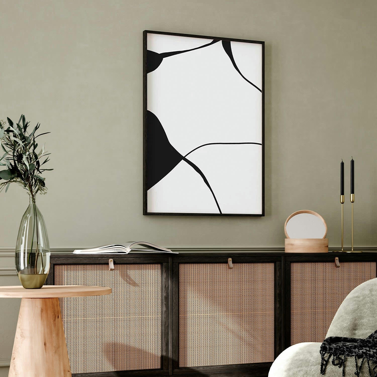 MINIMALISMO - Affiche avec cadre noir -  design minimaliste - 50x70