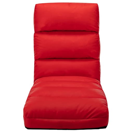 NNEVL Folding Floor Chair Red Faux Leather