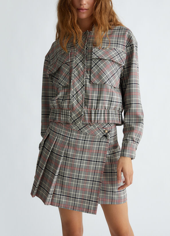 Giacca corta in tartan