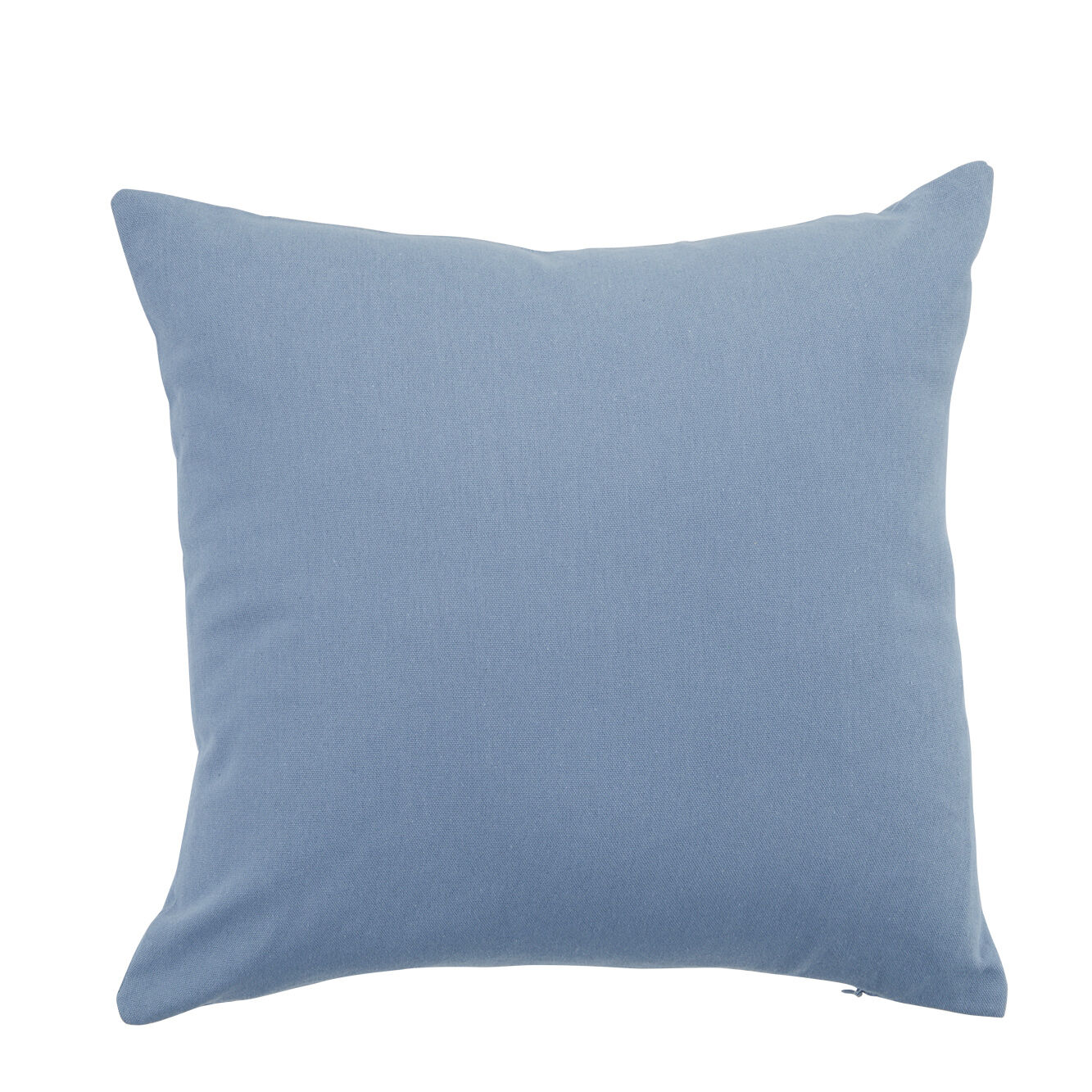 Housse de coussin carré unie bleu clair