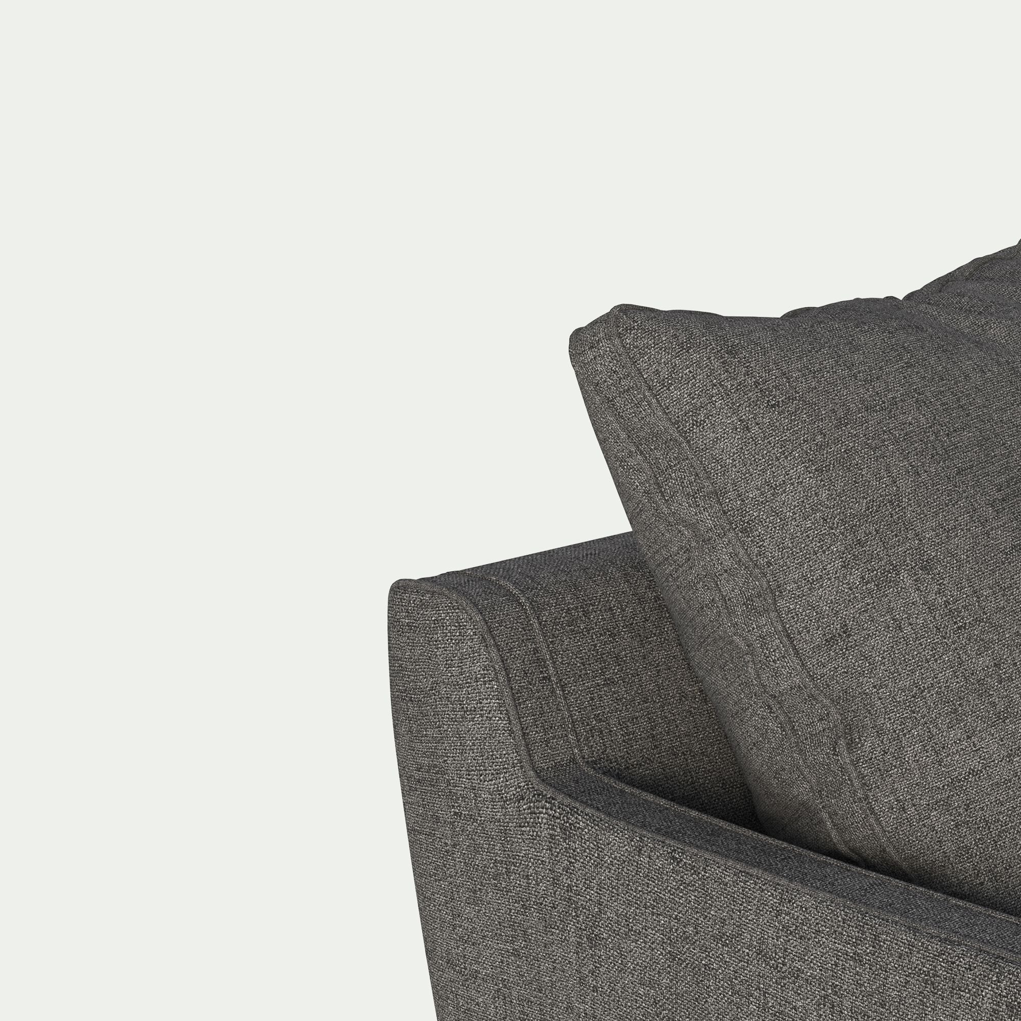 LENITA - Canapé 3 places convertible en tissu - gris restanque