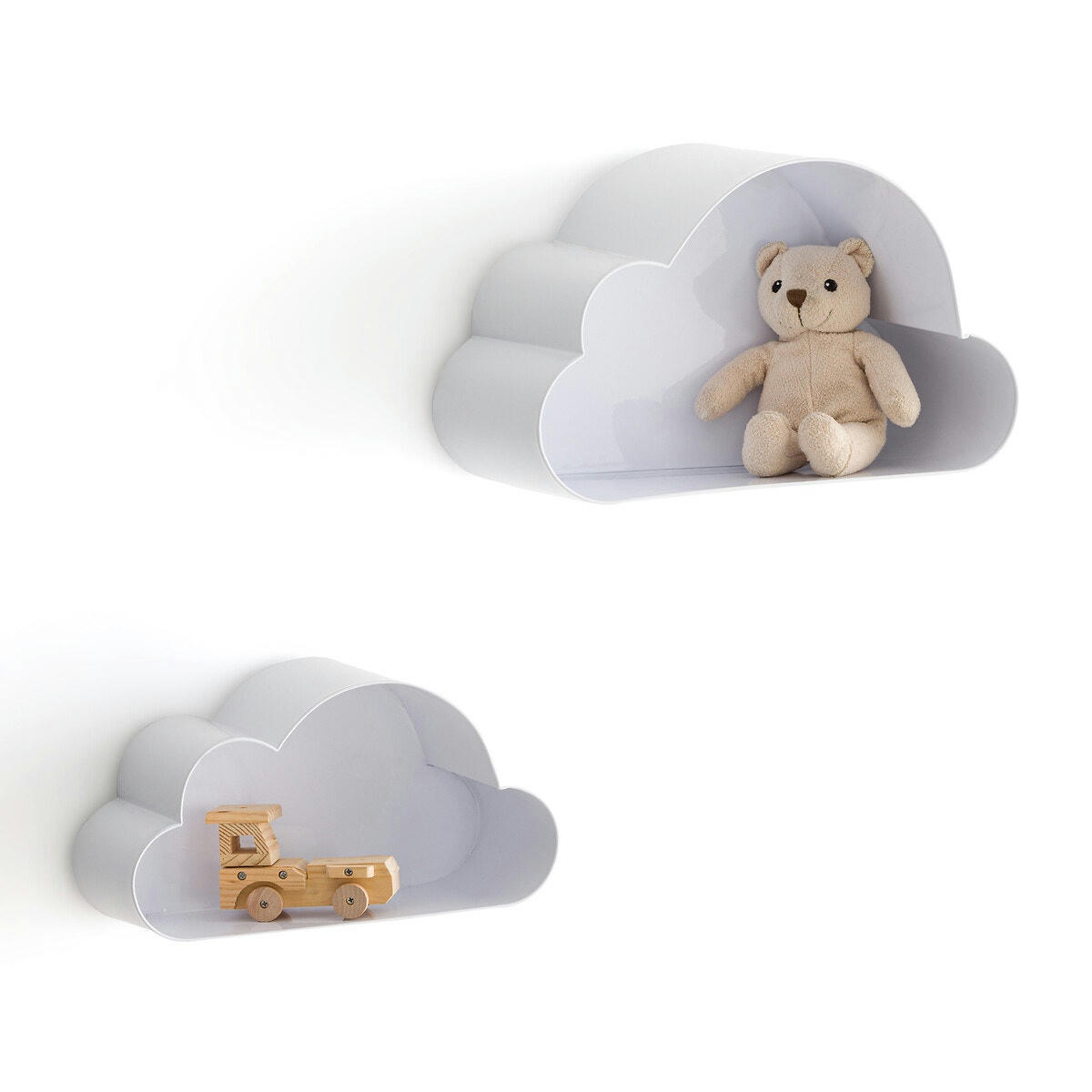 Lot de 2 étagères murales métal nuage, Spacielle
