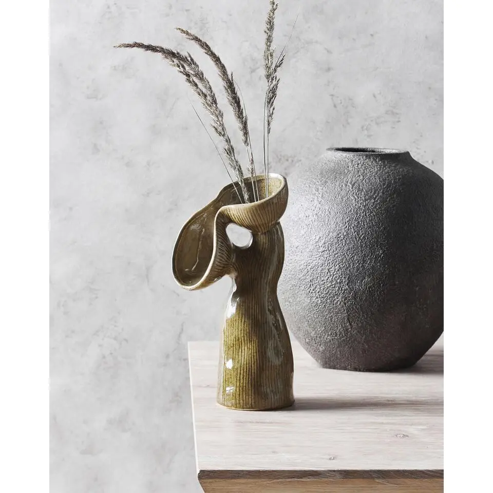 CALAMUS - Bloemenvaas - Groen - Steengoed