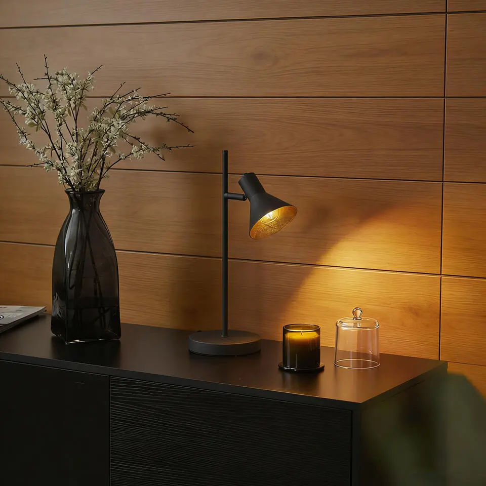 Qazqa solar lamp magno zwart e14