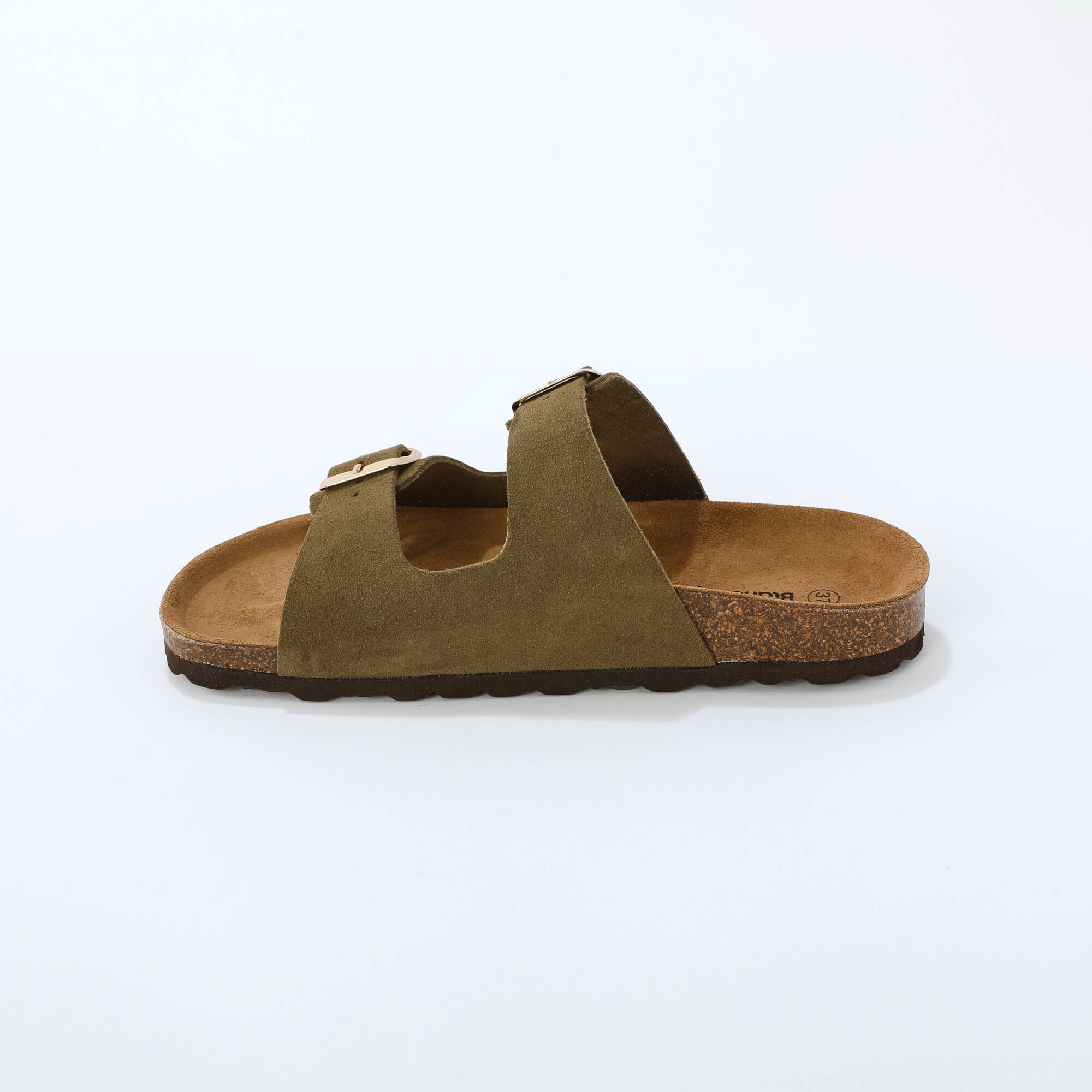 Mules en cuir 2 boucles réglables