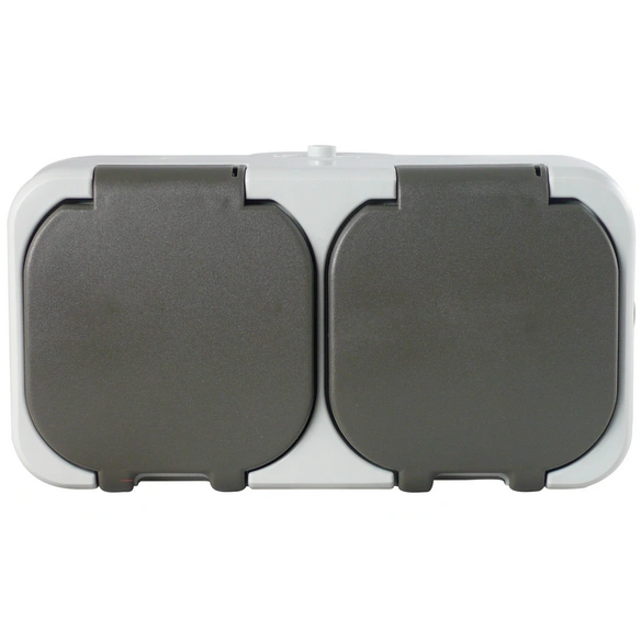 Steckdose »AquaTop«, grau, Kunststoff, 250V