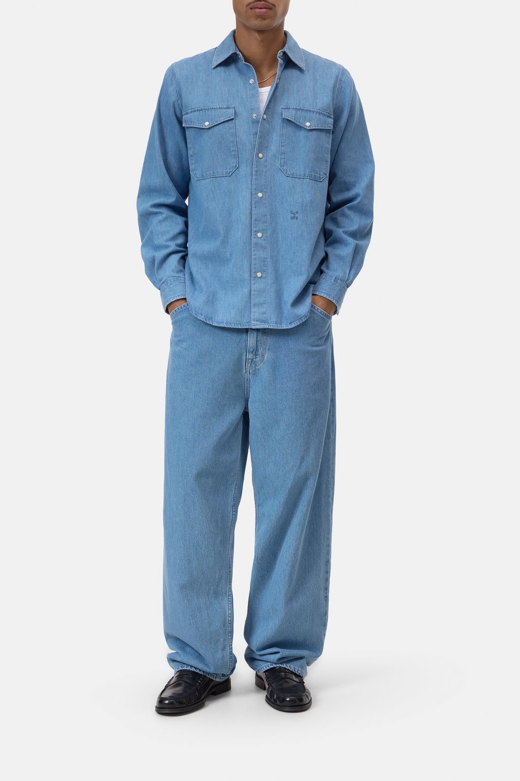 Army-Shirt aus Denim