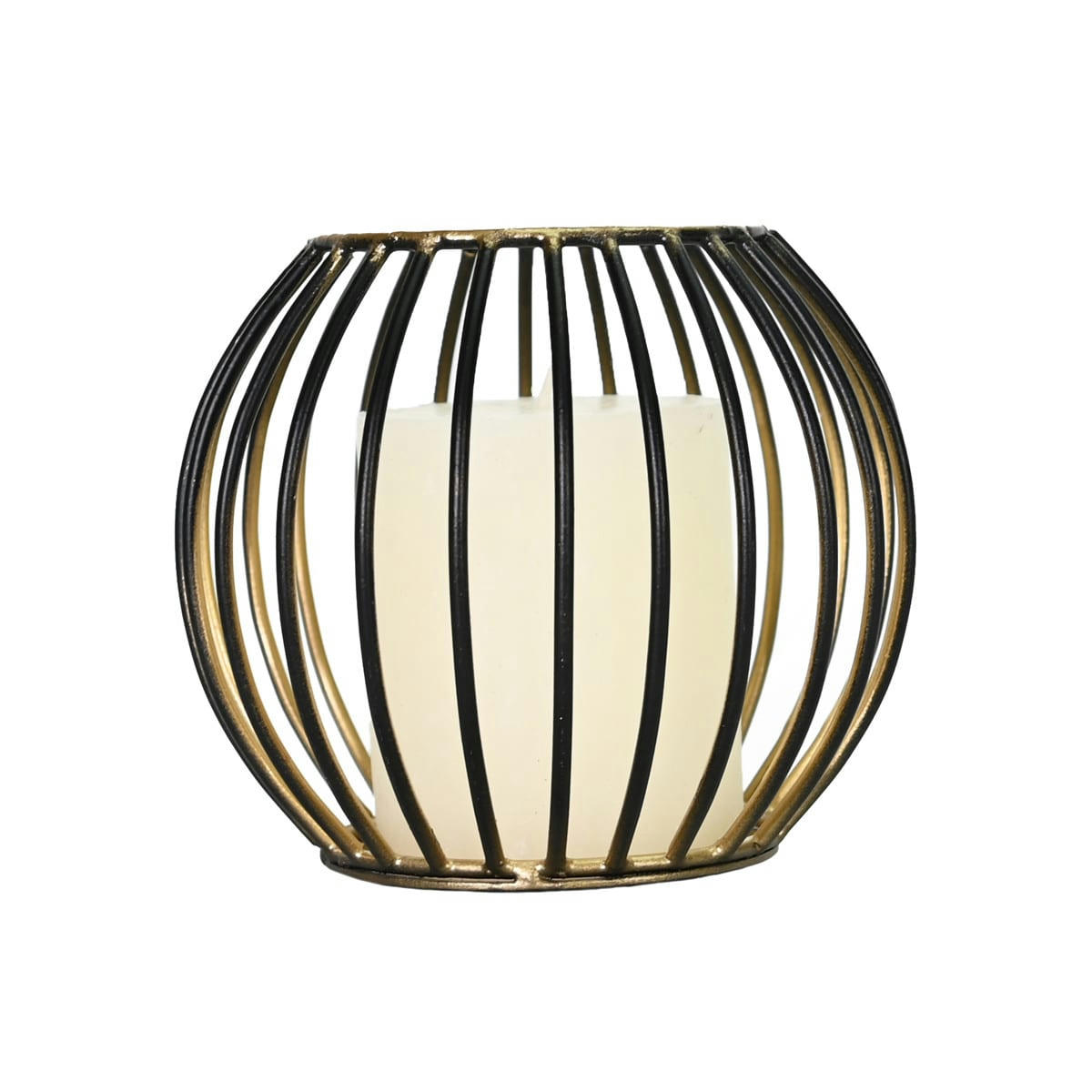 KEMI GOLD - Photophore métal rond 13x11 cm  or 13x13x11 cm
