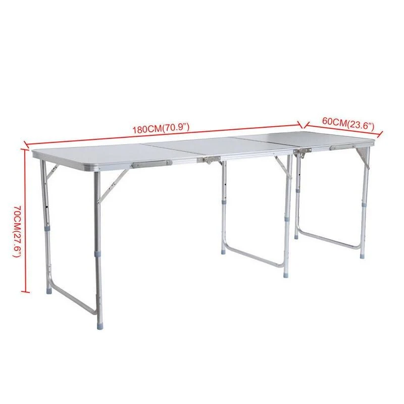Outdoor Portable Aluminum BBQ Picnic Folding Dining Table