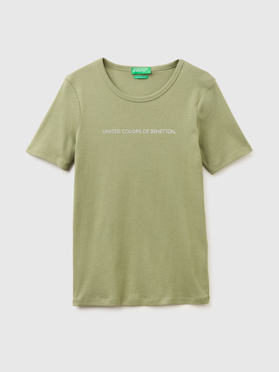 Short sleeve t-shirt with glitter logo