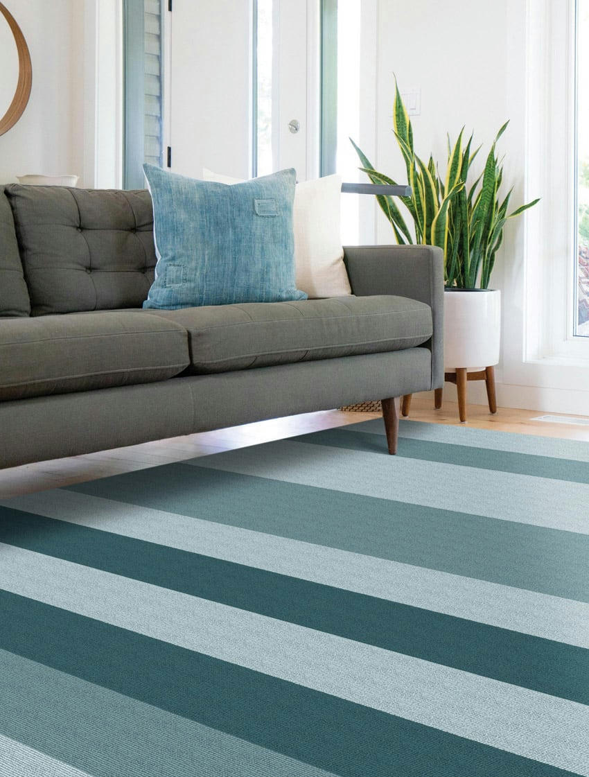 TEXTURES - Tapis en vinyle Cadaques bleu 80x120