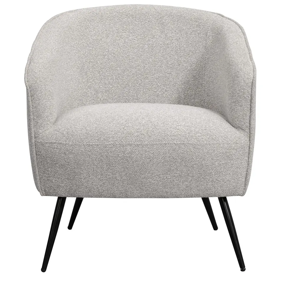 Fauteuil Carlton - boucl&eacute; stof - lichtgrijs