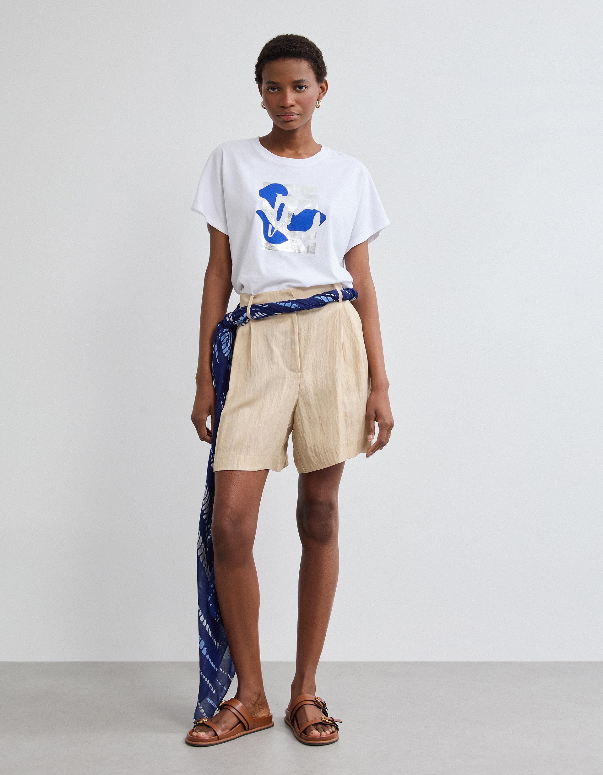 T-shirt Manga Curta, Mulher, Branco