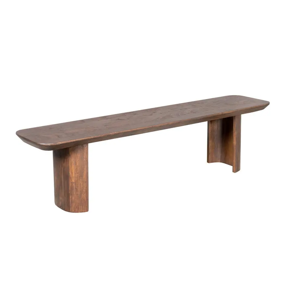 Eetkamerbank Bruin Hout - 280x38x45cm - Mar&eacute;