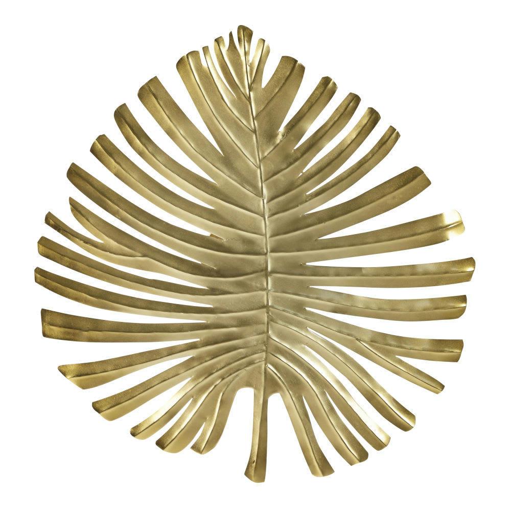 PALMA - Applique feuille en métal doré