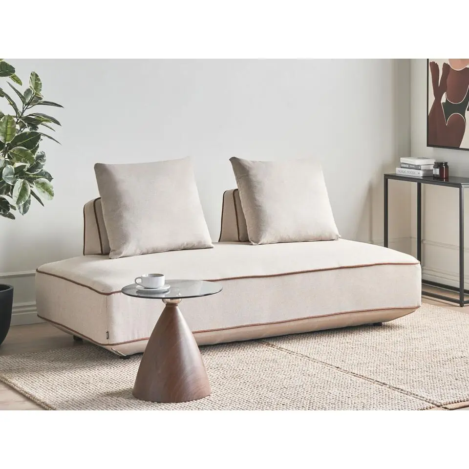 SEILLANS - Chaise longue - Beige - Polyester