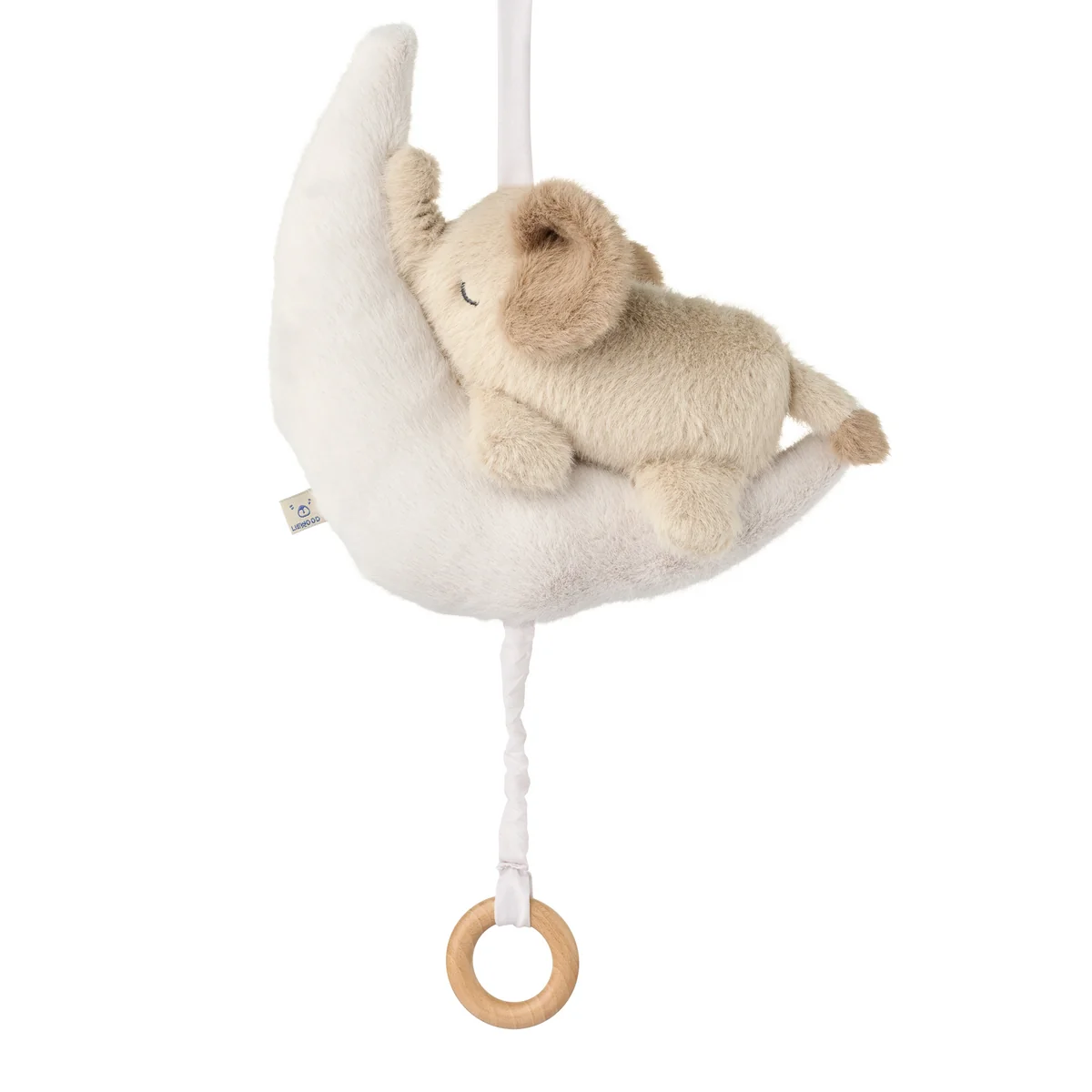 LIEWOOD - Mandy Musikmobile, Baby-Elefant, mist / sandy