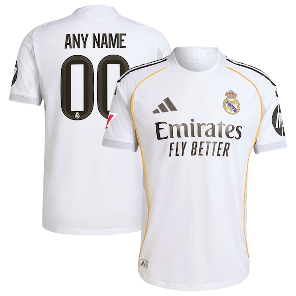 Los Merengues adidas 2025/26 Home Authentic Custom Jersey - White/Blue