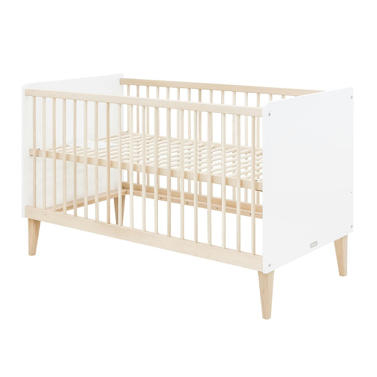 INDY - Lit évolutif 70x140 blanc naturel naturel