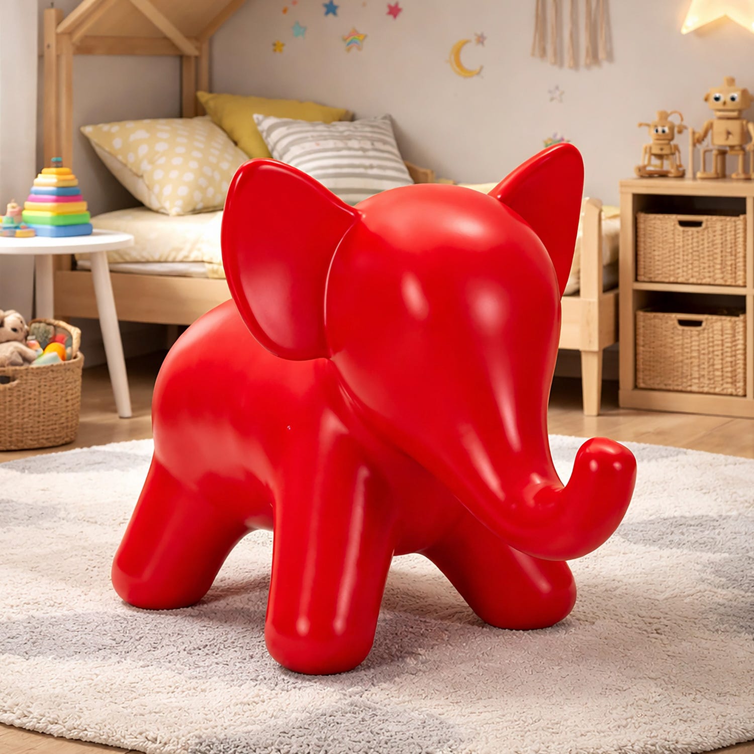 Sgabello Elephant rosso Mauro Ferretti