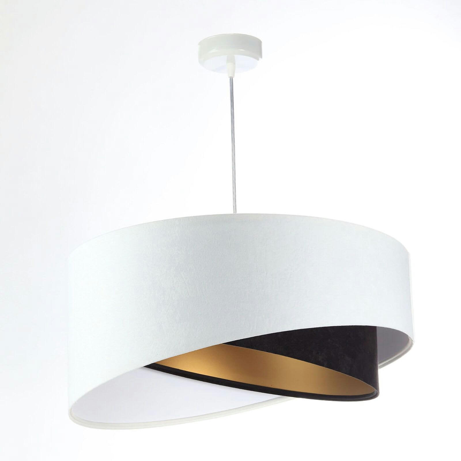 ASYMETRIC - Suspension Tissu Blanc 50x50x25 cm