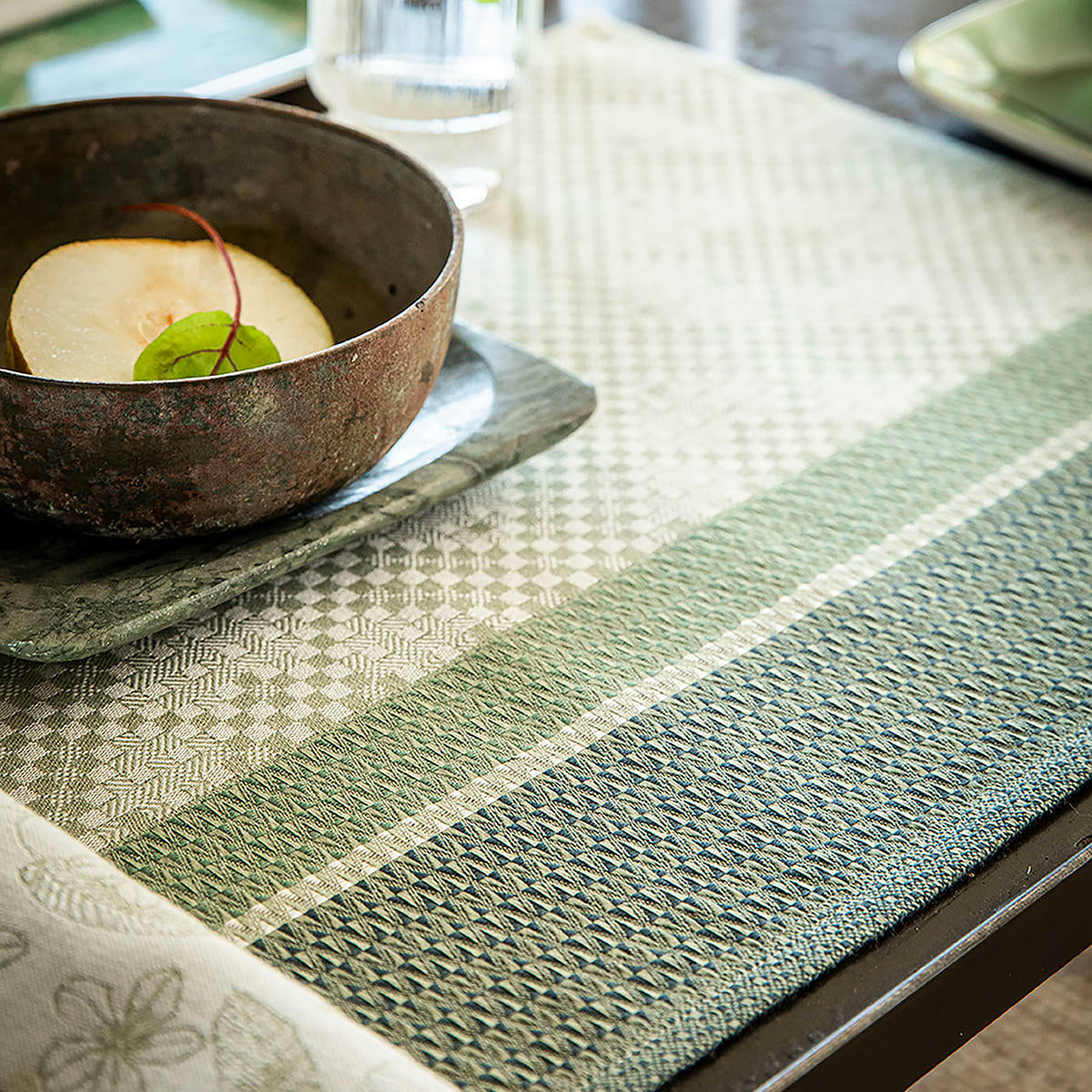 ESSENTIEL GRAPHIQUE - Set de table en coton nature 50 x 36