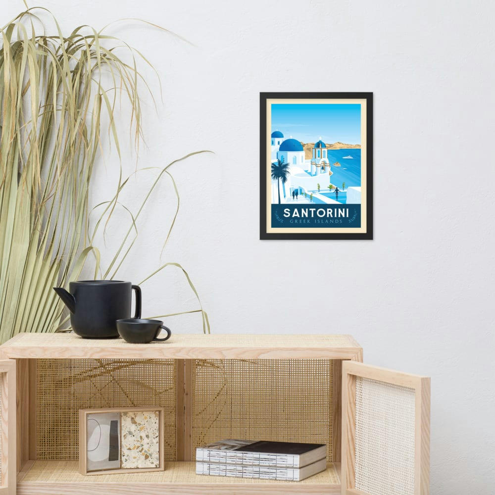 - Affiche Santorin  21x29,7 cm