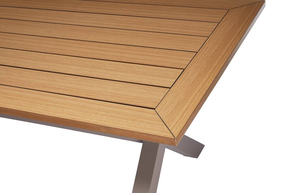 CANVAS Belwood Rust-Proof Aluminum Outdoor/Patio Dining Table, Taupe