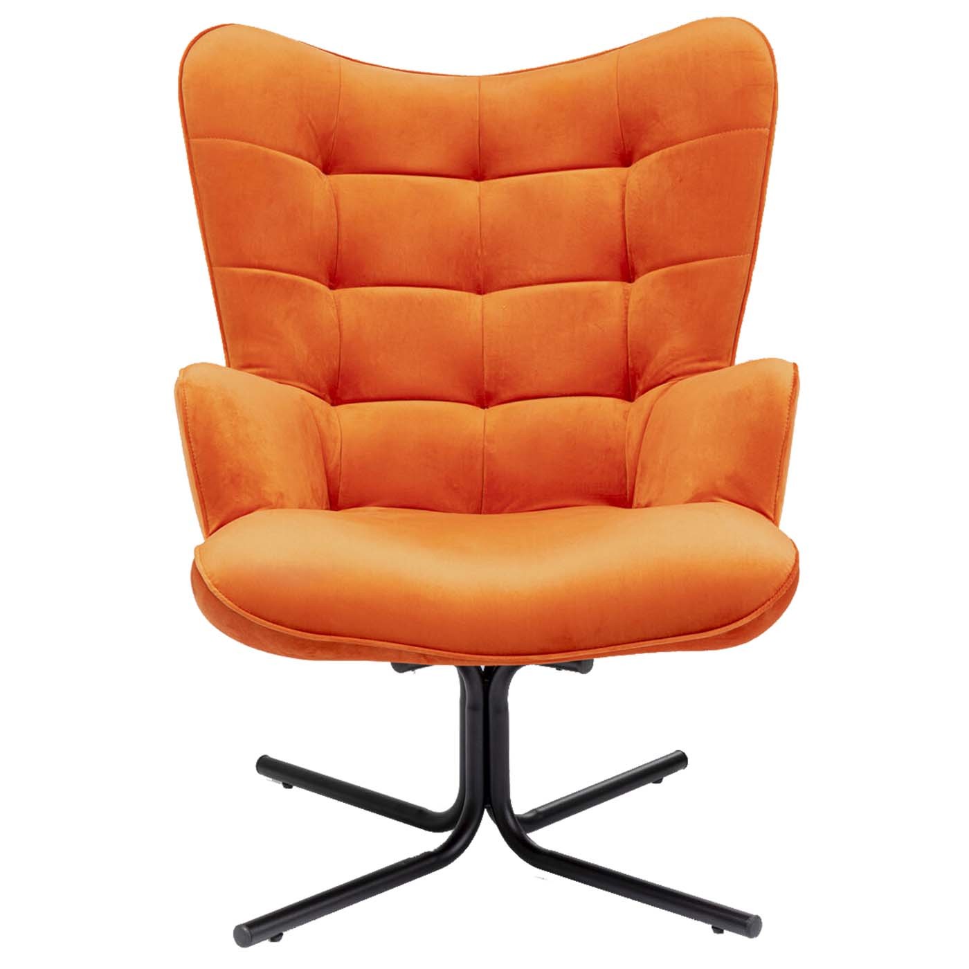 Kare Design Draaifauteuil Oscar fluweel oranje