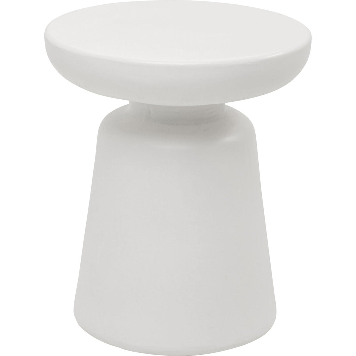 Kare Design Bijzettafel Paco wit Ø41cm