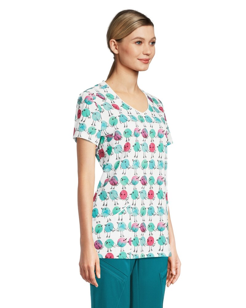Scrubletics Women's V-Neck Print Scrub Top