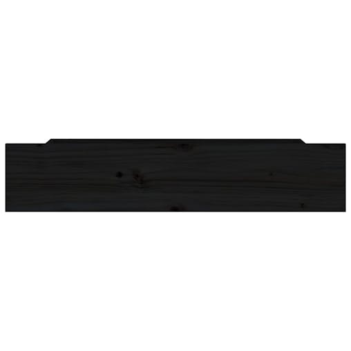 NNEVL Bed Drawers 4 pcs Black Solid Wood Pine