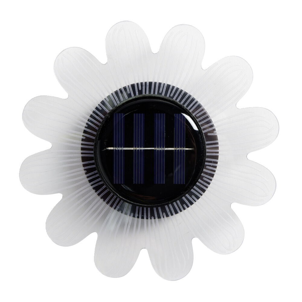 Lampe solaire murale forme fleur 12LED Ø15cm