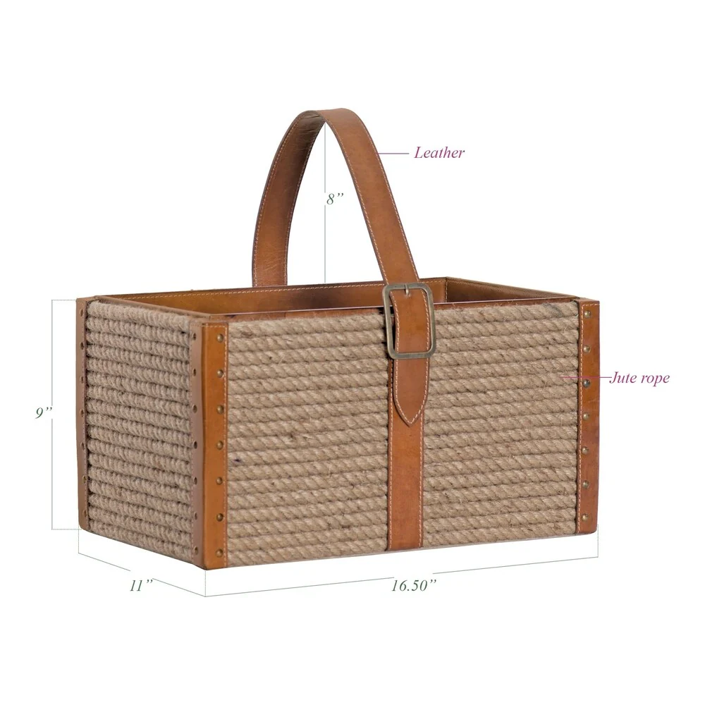 Roped Magazine Basket