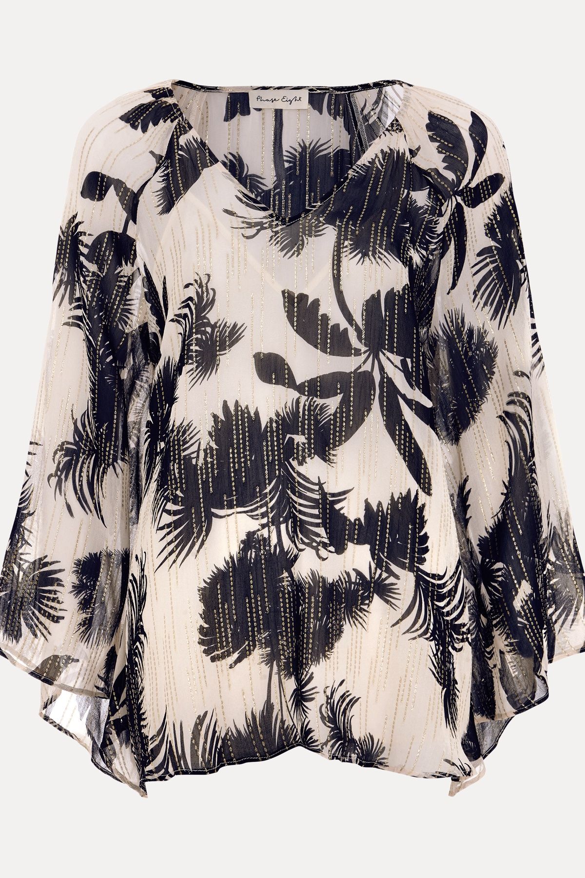 Phase Eight Simi Fil Coupe Printed Blouse